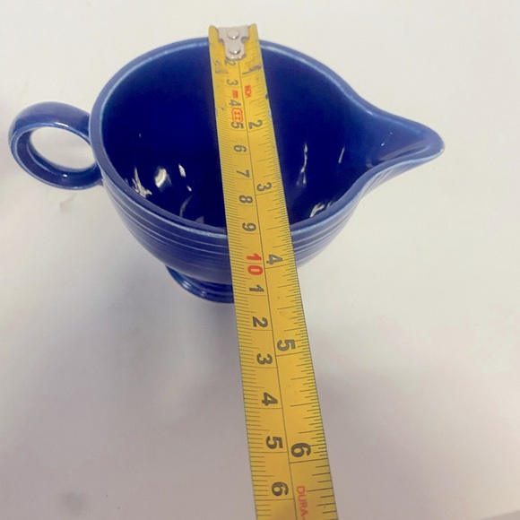 Vintage Fiesta Ring Creamer With Handle  , & Sugar Bowl . Cobalt Blue - Picture 10 of 14